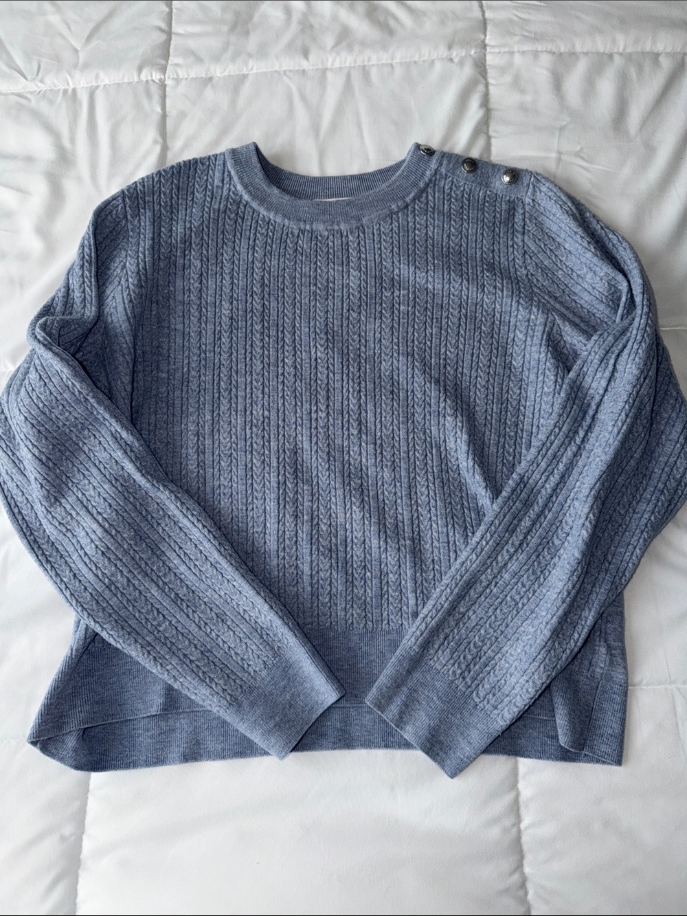 Michael Kors Light Blue Cable Knit Sweater